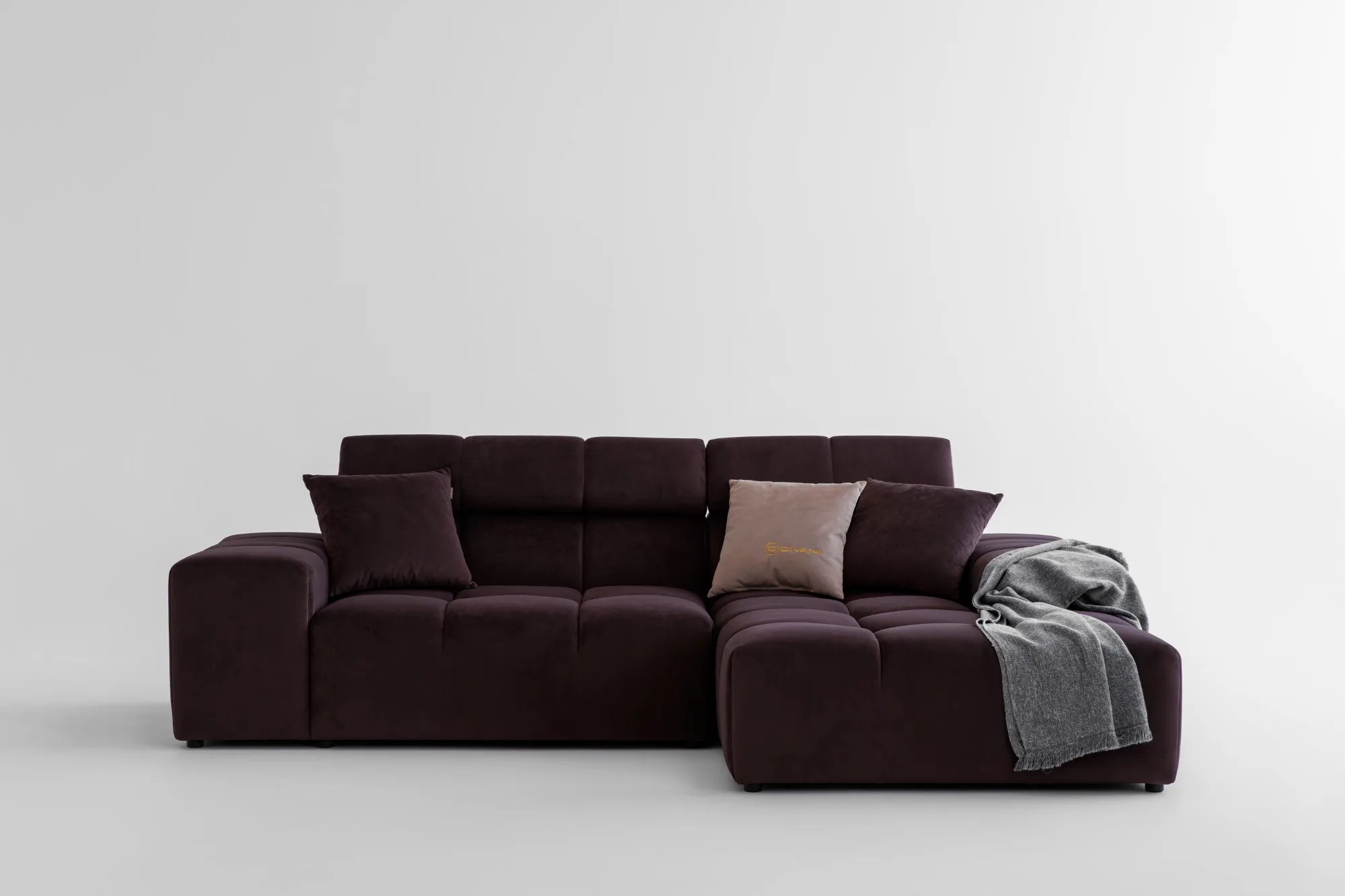 Canapea de colț modulară luxoasă Hamilton cu tetiere reglabile